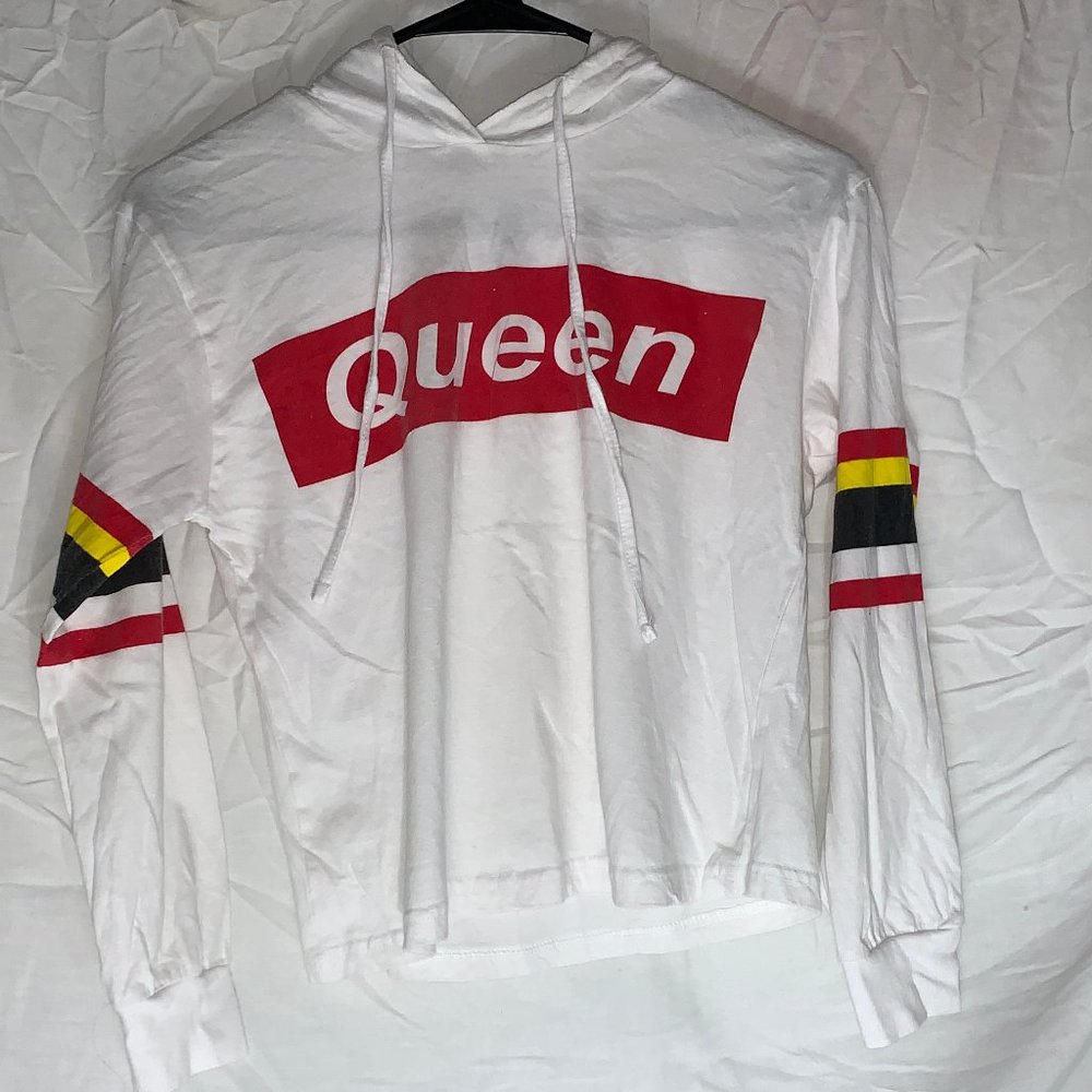 White, Yellow, Red, and Black Queen Hoodie